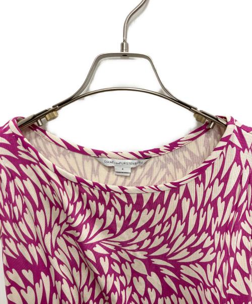 DIANE VON FURSTENBERG（ダイアンフォンファステンバーグ）DIANE VON FURSTENBERG (ダイアンフォンファステンバーグ) シルクジャージー ノースリーブワンピース パープル サイズ:4の古着・服飾アイテム