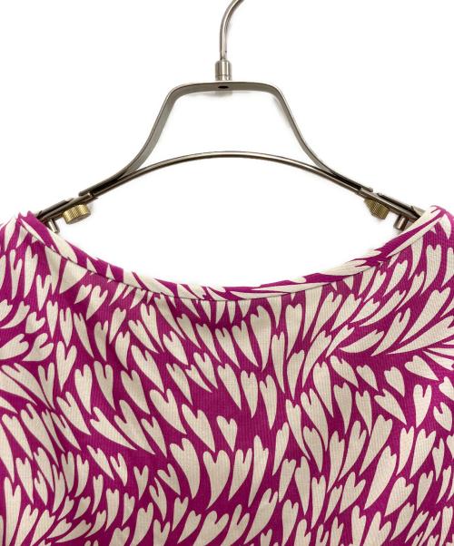 DIANE VON FURSTENBERG（ダイアンフォンファステンバーグ）DIANE VON FURSTENBERG (ダイアンフォンファステンバーグ) シルクジャージー ノースリーブワンピース パープル サイズ:4の古着・服飾アイテム