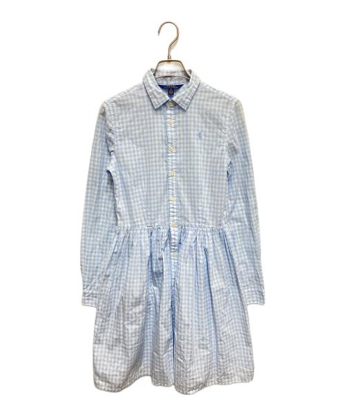 POLO RALPH LAUREN（ポロ・ラルフローレン）POLO RALPH LAUREN (ポロ・ラルフローレン) ギンガムチェックワンピース ブルー サイズ:16の古着・服飾アイテム