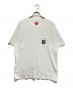 SUPREMEシュプリーム）の古着「Crest Label Pocket Tee」｜ホワイト