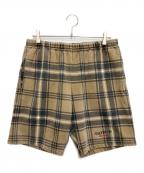 SUPREMEシュプリーム）の古着「Plaid Sweatshort」｜ブラウン