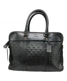 COACH（コーチ）の古着「CROSBY LEATHER LOGO COMMUTER」｜ブラック