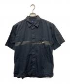 stussyステューシー）の古着「OLD半袖ラインシャツ」｜ブラック