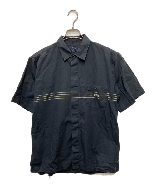 stussy（ステューシー）stussy (ステューシー) OLD半袖ラインシャツ ブラック サイズ:Ｍの古着・服飾アイテム