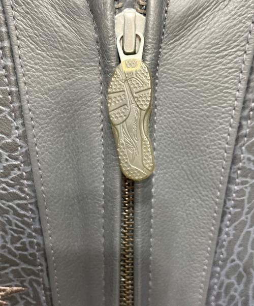 JORDAN（ジョーダン）JORDAN (ジョーダン) レザースタジャン グレー サイズ:Mの古着・服飾アイテム