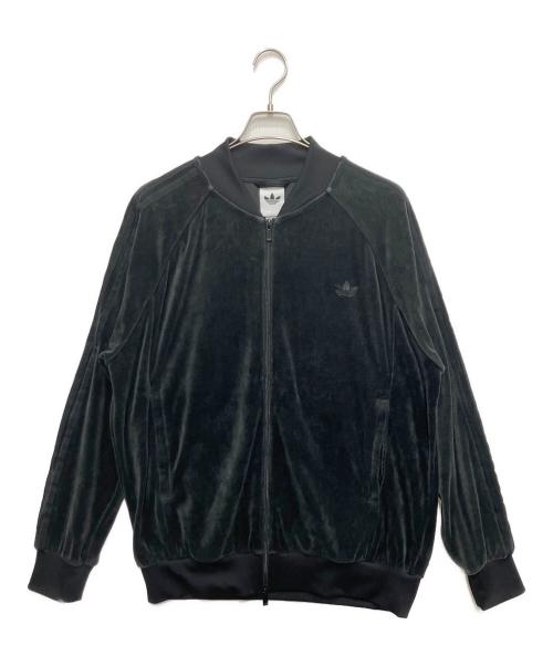 adidas（アディダス）adidas (アディダス) SST アディカラー ベロア トラックトップ グレー サイズ:4XLの古着・服飾アイテム