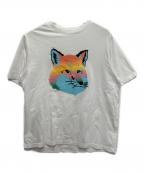 maison kitsuneメゾンキツネ）の古着「フォックスヘッドプリントTシャツ」｜ホワイト