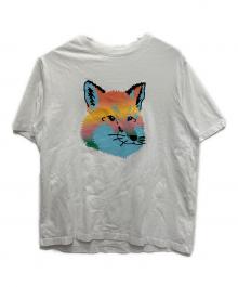 maison kitsune（メゾンキツネ）の古着「フォックスヘッドプリントTシャツ」｜ホワイト