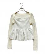 Lily Brownリリーブラウン）の古着「ボレロセットペプラムニット」｜ホワイト
