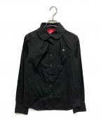 Vivienne Westwood RED LABELヴィヴィアンウエストウッドレッドレーベル）の古着「オーブ刺繍丸襟シャツ」｜ブラック