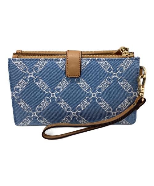 MICHAEL KORS（マイケルコース）MICHAEL KORS (マイケルコース) デニムマルチウォレット ブルーの古着・服飾アイテム