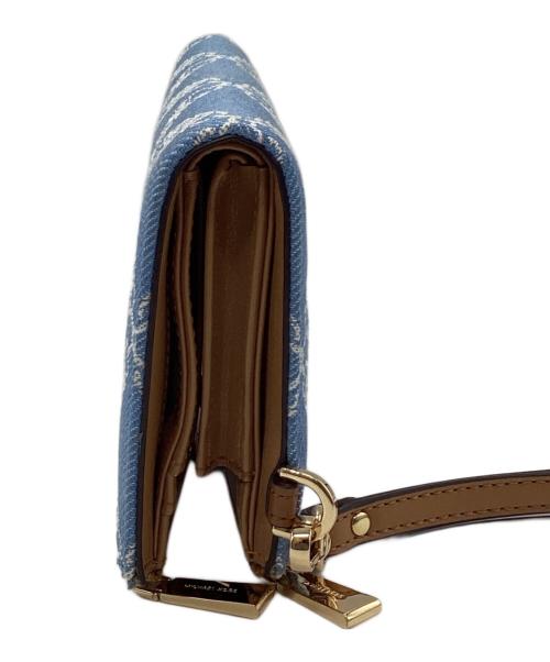 MICHAEL KORS（マイケルコース）MICHAEL KORS (マイケルコース) デニムマルチウォレット ブルーの古着・服飾アイテム