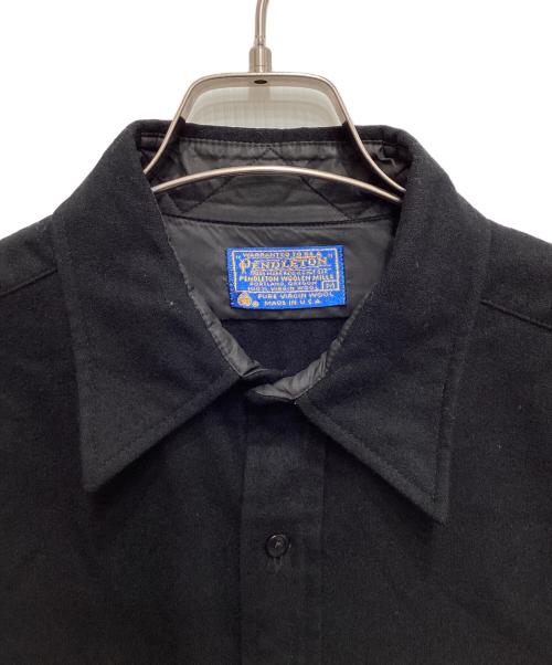 PENDLETON（ペンドルトン）PENDLETON (ペンドルトン) エルボーパッチシャツ ブラック サイズ:Mの古着・服飾アイテム