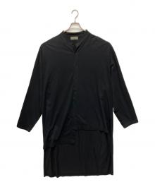 Yohji Yamamoto pour homme（ヨウジヤマモト プールオム）の古着「アシンメトリーメッセージプリントカーディガン」｜ブラック
