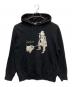 Yohji Yamamoto pour homme（ヨウジヤマモト プールオム）の古着「Yuuka Asakura DRAWING PRINT SWEAT PULLOVER HOODIE」｜ブラック