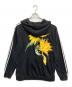 Y's (ワイズ) adidas (アディダス) Back Flower Print 3-Stripe Pullover Hoodie ブラック サイズ:L：22000円