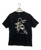 Yohji Yamamoto pour homme×New Eraヨウジヤマモト プールオム×ニューエラ）の古着「グラフィックTシャツ」｜ブラック
