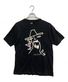 Yohji Yamamoto pour homme×New Era（ヨウジヤマモト プールオム×ニューエラ）の古着「グラフィックTシャツ」｜ブラック