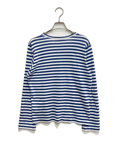 PLAY COMME des GARCONS（プレイコムデギャルソン）PLAY COMME des GARCONS (プレイコムデギャルソン) ボーダーカットソー ブルー サイズ:Lの古着・服飾アイテム