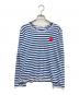 PLAY COMME des GARCONS（プレイコムデギャルソン）の古着「ボーダーカットソー」｜ブルー