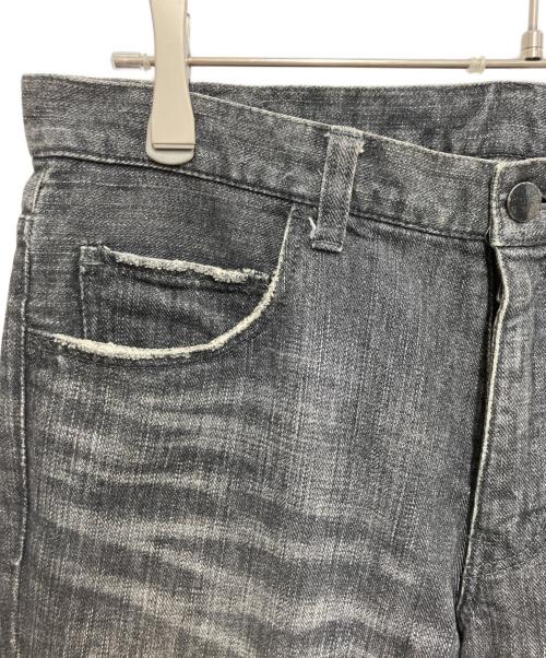 NUMBER (N)INE（ナンバーナイン）NUMBER (N)INE (ナンバーナイン) 04AWワッペンフレアデニムパンツ グレー サイズ:3×L28の古着・服飾アイテム