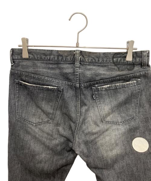NUMBER (N)INE（ナンバーナイン）NUMBER (N)INE (ナンバーナイン) 04AWワッペンフレアデニムパンツ グレー サイズ:3×L28の古着・服飾アイテム