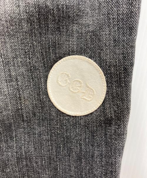 NUMBER (N)INE（ナンバーナイン）NUMBER (N)INE (ナンバーナイン) 04AWワッペンフレアデニムパンツ グレー サイズ:3×L28の古着・服飾アイテム