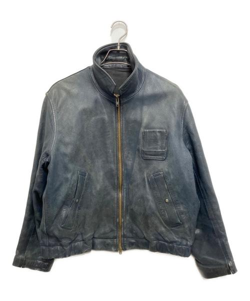French Army（フランス軍）French Army (フランス軍) レザーパイロットジャケット ネイビー サイズ:不明の古着・服飾アイテム