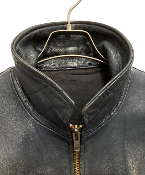 French Army（フランス軍）French Army (フランス軍) レザーパイロットジャケット ネイビー サイズ:不明の古着・服飾アイテム