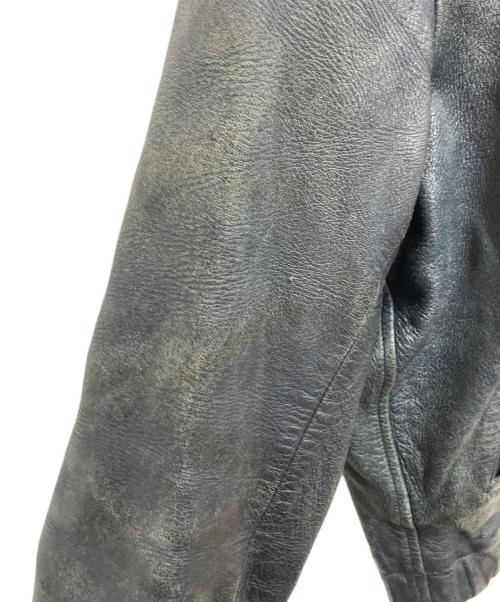 French Army（フランス軍）French Army (フランス軍) レザーパイロットジャケット ネイビー サイズ:不明の古着・服飾アイテム