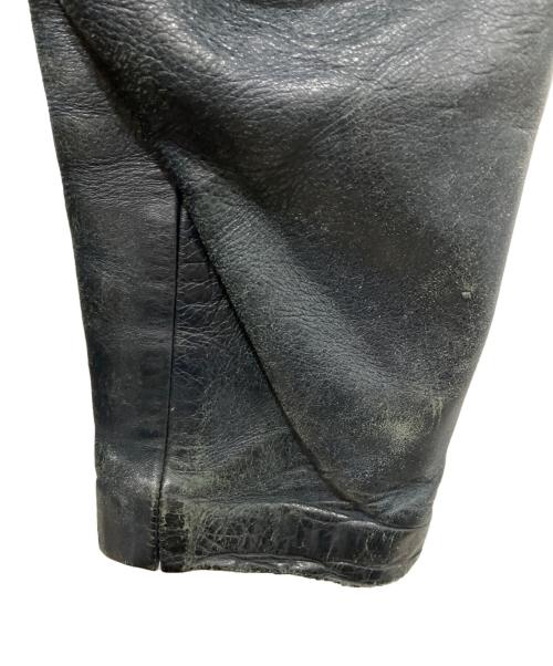 French Army（フランス軍）French Army (フランス軍) レザーパイロットジャケット ネイビー サイズ:不明の古着・服飾アイテム