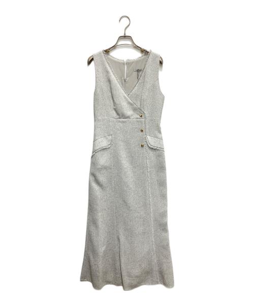 LILLIAN CARAT（リリアンカラット）LILLIAN CARAT (リリアンカラット) ツイードマーメイドワンピース グレー サイズ:2 未使用品の古着・服飾アイテム