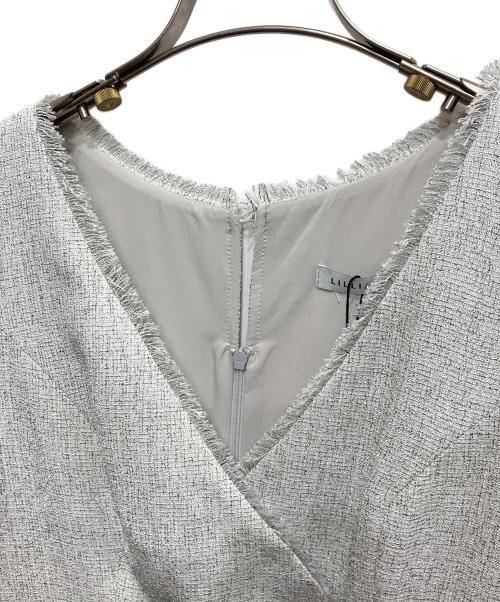 LILLIAN CARAT（リリアンカラット）LILLIAN CARAT (リリアンカラット) ツイードマーメイドワンピース グレー サイズ:2 未使用品の古着・服飾アイテム