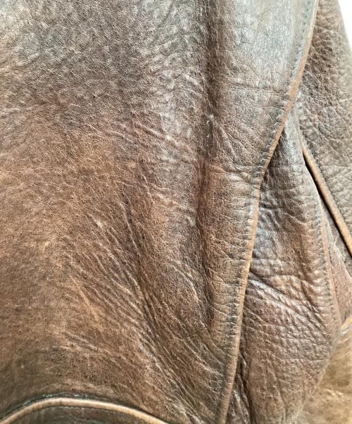 USED（古着）used (古着) レザーフライトジャケット ブラウン サイズ:Lの古着・服飾アイテム