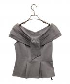 HER LIP TOハーリップトゥ）の古着「Lily Shawl Peplum Top」｜グレー