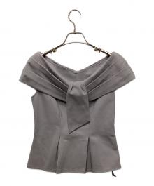 HER LIP TO（ハーリップトゥ）の古着「Lily Shawl Peplum Top」｜グレー