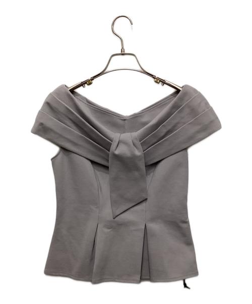 HER LIP TO（ハーリップトゥ）HER LIP TO (ハーリップトゥ) Lily Shawl Peplum Top グレー サイズ:Mの古着・服飾アイテム