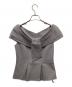 HER LIP TO（ハーリップトゥ）の古着「Lily Shawl Peplum Top」｜グレー