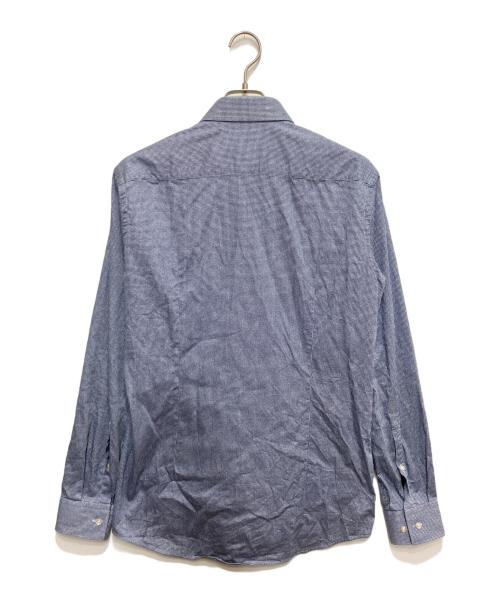 HUGO BOSS（ヒューゴ ボス）HUGO BOSS (ヒューゴ ボス) ドレスシャツ ホワイト×ブルー サイズ:39の古着・服飾アイテム