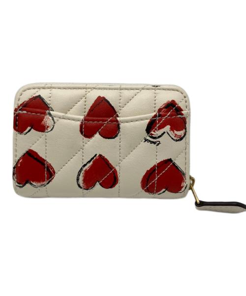 COACH（コーチ）COACH (コーチ) ハートデザインキルティングカードケース ホワイト×レッドの古着・服飾アイテム