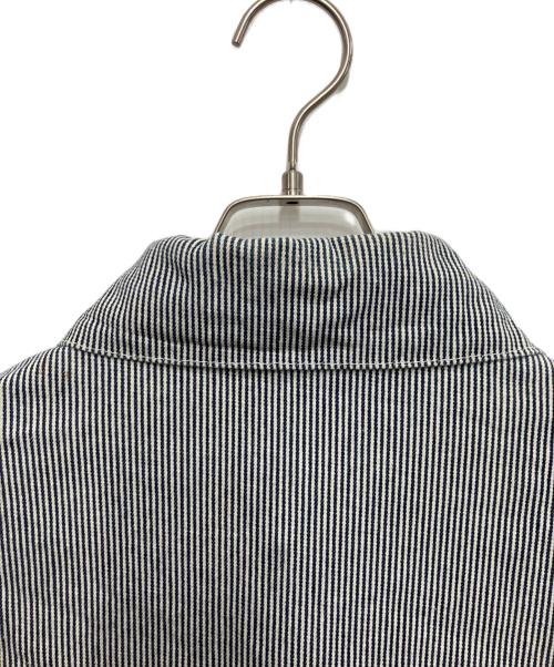 Pointer（ポインター）Pointer (ポインター) ヒッコリーカバーオール ブルー サイズ:Lの古着・服飾アイテム