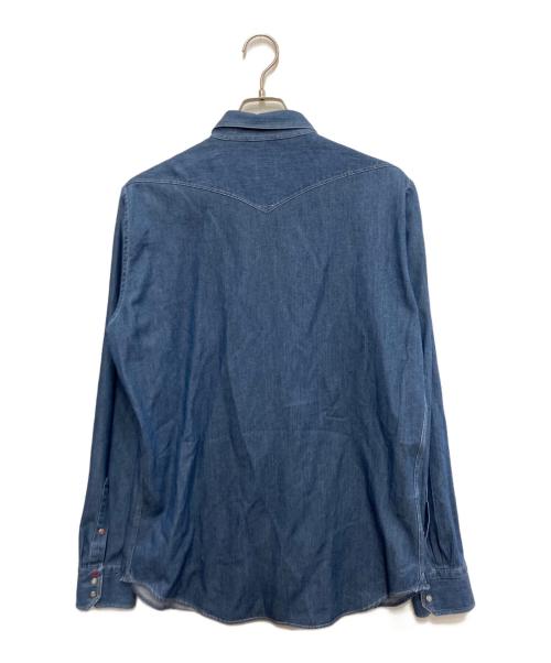BOLZONELLA（ボルゾネッラ）BOLZONELLA (ボルゾネッラ) デニムウエスタンシャツ ブルー サイズ:16/41の古着・服飾アイテム