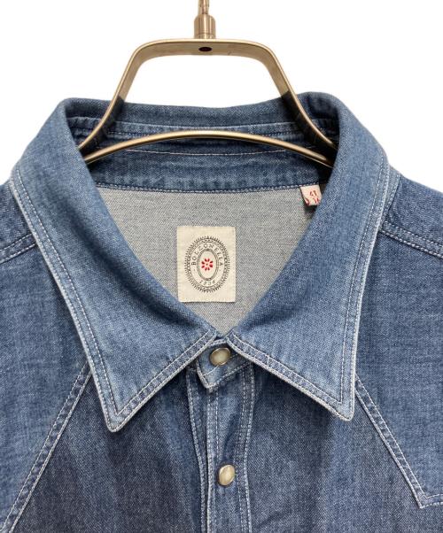 BOLZONELLA（ボルゾネッラ）BOLZONELLA (ボルゾネッラ) デニムウエスタンシャツ ブルー サイズ:16/41の古着・服飾アイテム