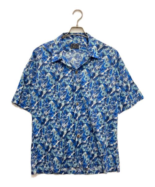 ORIAN（オリアン）ORIAN (オリアン) フローラルプリントシャツ ブルー サイズ:Lの古着・服飾アイテム