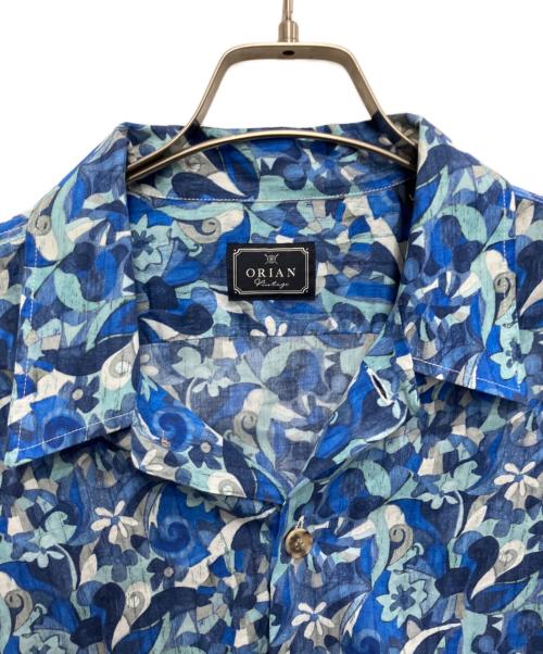 ORIAN（オリアン）ORIAN (オリアン) フローラルプリントシャツ ブルー サイズ:Lの古着・服飾アイテム