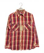 WAREHOUSEウエアハウス）の古着「ヘビーネルシャツ」｜レッド