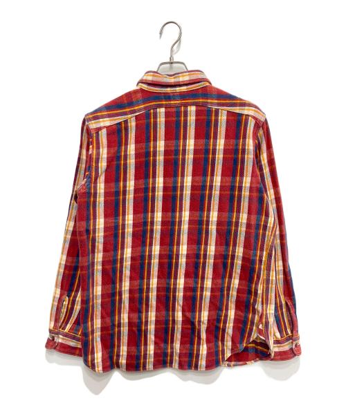 WAREHOUSE（ウエアハウス）WAREHOUSE (ウエアハウス) ヘビーネルシャツ レッド サイズ:Lの古着・服飾アイテム