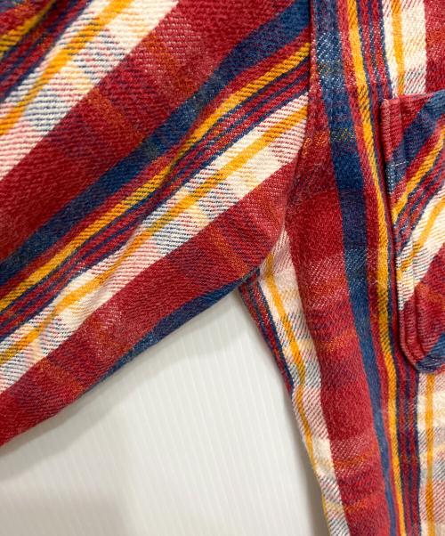 WAREHOUSE（ウエアハウス）WAREHOUSE (ウエアハウス) ヘビーネルシャツ レッド サイズ:Lの古着・服飾アイテム