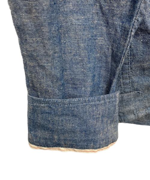 BARNS OUTFITTERS（バーンズアウトフィッターズ）BARNS OUTFITTERS (バーンズアウトフィッターズ) STN chambray LS/SH ブルー サイズ:XL 未使用品の古着・服飾アイテム