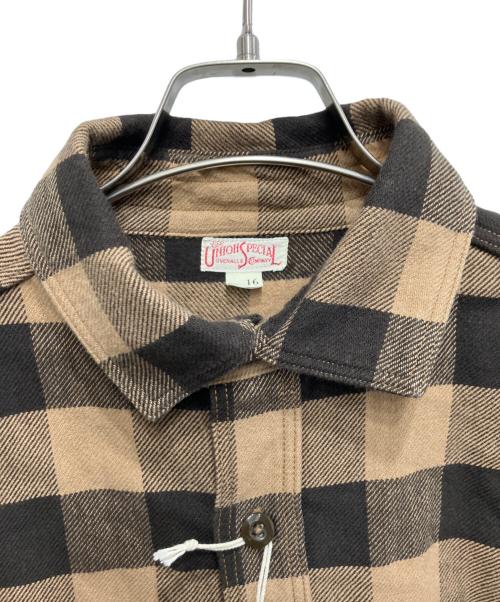 freewheelers（フリーホイーラーズ）freewheelers (フリーホイーラーズ) バッファローチェックネルシャツ BEIGE × DARK BROWN サイズ:16 未使用品の古着・服飾アイテム